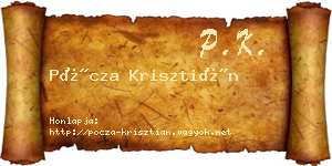 Pócza Krisztián névjegykártya